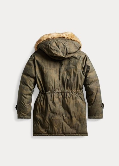 Men's Ralph Lauren Faux-Fur-Trim Camo Parka | 785249OFD